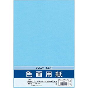 （まとめ買い）マルアイ 色画用紙 N831 みず Pエ-N83LB 〔×10〕