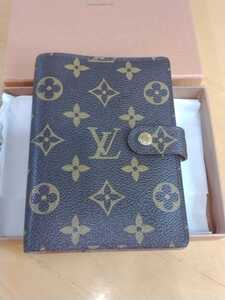 値下げ セール 中古 LOUIS VUITTON ルイヴィトン 手帳カバー モノグラム 6穴式 アジェンダ 難あり LV monogram Agenda 箱付き 送料無料