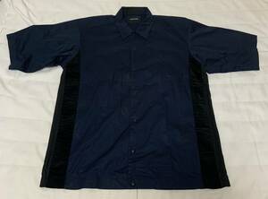 ZUCCa! ズッカ! 半袖シャツ! スナップボタン! 切替! ベルベット! ベロア! ライン! 2WAY! CZ84FK504! SIZE M! 日本製! 