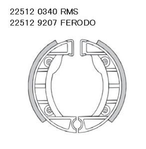 RMS 22512 0340 社外 ブレーキシュー 前輪 CIAO 104mm アルミホイール