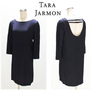 《TARA JARMON タラジャーモン》新品 定価58,300円 ブルガリア製 上質レーヨン使用 上品デザインワンピース 36 A6154