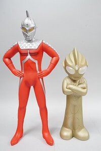 ★ バンダイ他 ウルトラセブン ビッグサイズ ソフビ フィギュア/ウルトラマンティガ ビッグマネーバンク 貯金箱 2点セット