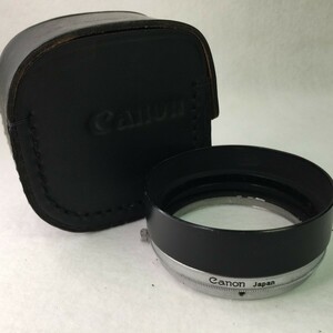 Canon S-60 キヤノン カブセ式 メタルフード R58mm、FL55mm、FL58mm用 金属製 レンズフード ケースあり 現状品 ／ 01-00030