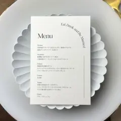 メニュー表_4　ドリンクメニュー　ウェディング　結婚式　はがきサイズ　2