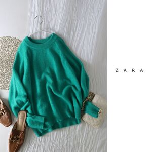 超美品☆ザラ ZARA☆洗える アルパカ混 クルーネックニット Mサイズ☆M-B 0541