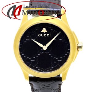 GUCCI グッチ Gタイムレス YA1264035 126.4 GP(ゴールドメッキ)x革 ボーイズ/130285【中古】【腕時計】