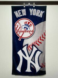 NORTH WEST New York Yankees Emblem Beach Towel ノースウエスト 二ューヨーク ヤンキース エンブレム ビーチタオル 未使用 ブランケット