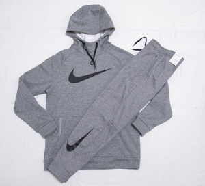 NIKE THARMA プルオーバー パンツ セットアップ グレー 2XL ナイキ パーカー サーマ フリース トレーニング DV8009-063 932258-063