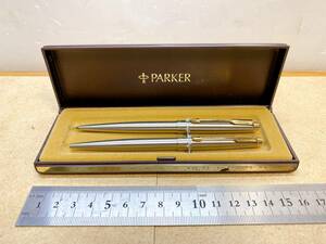 送料520円！　貴重　PARKER　パーカー　ボールペン　シャープペンシル　２本セット　ケース付き　現状品