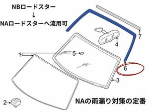 ★未使用 ユーノス ロードスター NB フロントヘッダー ウェザー ストリップ NAロードスター 定番流用アイテム マツダ純正 MAZDA MX-5 Miata