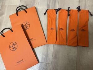 【未使用】【送料無料】HERMES エルメス ショップ袋 紙袋 布袋 セット