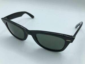 【希少】【B＆L】【5024】RAY-BANボシュロムレイバン WAYFARERウェイファーラー 黒、G-15 ロゴなし飾り鋲 サングラス USA製 sw24bl20230525