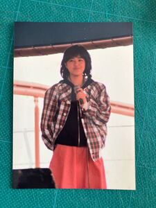 【当時物】菊池桃子　写真　チェックジャンバー　いい頃の桃子　イベント　昭和タレント　80年代アイドル 