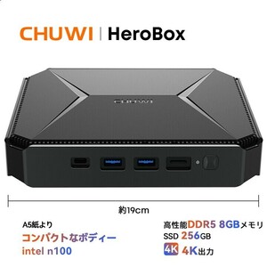 CHUWI 小型デスクトップパソコン HeroBox Intel N100