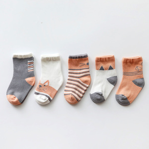 ☆ ネコ ☆ Mサイズ（1～3才推薦） ☆ キッズ ソックス 5枚セット sesocks01 ベビー 靴下 セット ソックス キッズ くつ下 ベビーソックス