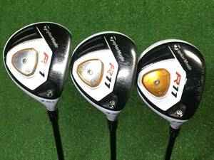 hvc-922 中古　テーラーメイド/TaylorMade R11　フェアウェイウッド 3W,5W,7W　3本セット　純正カーボン FLEX-R