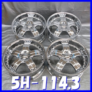 ■送料無料 A2■　深リム/DVinci　Havoc XL　20×8.5J+40　5H PCD114.3　ハブ径φ73　４本　※メッキ系/１ピース/スポーク　飾りピアス付き