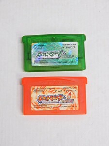 044Z788★【中古品】【GBA】 ポケットモンスター 赤 ファイアレッド / エメラルド 2点セット