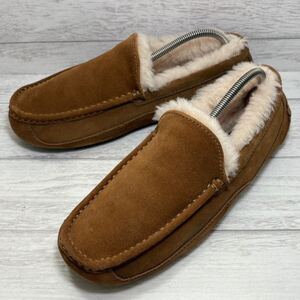 UGG アグ　モカシン　ブラウン　 スリッポン スエード　宅急便　即決　メンズ　靴