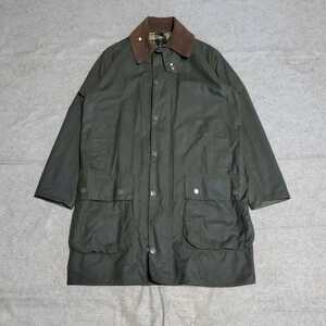 ほぼデッド　初期　80s スペシャル　YKK棒ZIP　　36　セージ 　 ボーダー Barbour border ヴィンテージ　緑 