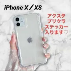 ☆ iPhoneX/ XS クリア 透明 スマホケース 韓国 シンプル 耐衝撃