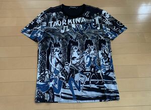 ドルチェ&ガッバーナ DG 総柄 TAORMINA グラフィック デザイン クルーネック Tシャツ 綺麗