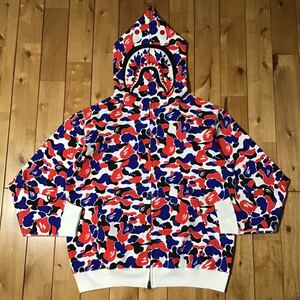 ★新品★ ロンドン限定 LONDON color camo シャーク パーカー Mサイズ shark full zip hoodie a bathing ape BAPE エイプ ベイプ w nr9