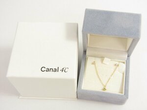 Canal4℃ K10YG 金 ゴールド ブレスレット 約17cm ▼AC23849