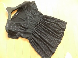 ★美品*エゴイスト EGOIST*カシュクール*ドット*チュニック*黒