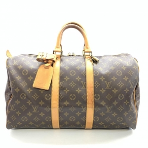 LOUIS VUITTON ルイヴィトン M41428 キーポル45 ボストンバッグ モノグラム ブラウン ファスナー開閉 ユニセックス 管理HS37999