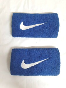 ☆NIKE☆ナイキ☆リストバンド☆男女兼用☆2本入り×2☆新品☆ブルー☆ 両手組☆