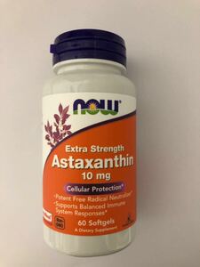 60日分 天然 アスタキサンチン 10mg 60粒（ now Foods Astaxanthin ナウフーズ ）