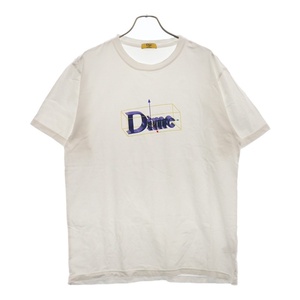 Dime ダイム ロゴ プリント クルーネック半袖Tシャツ カットソー ホワイト