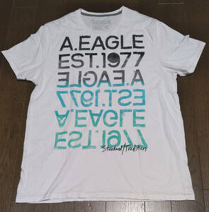 Tシャツ - アメリカンイーグル (XL/白) / 古着, AE, American Eagle, 半袖シャツ