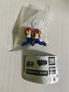 ☆ スーパーマリオ3DWORLD マスコットキーチェーン ダブルマリオ ☆未使用 ガチャ キーホルダー マリオ