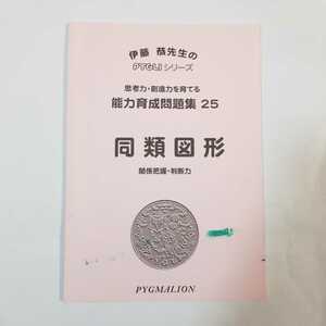 6566　ピグマリオン　思考力・創造力を育てる　能力育成問題集　25 同類図形　関係把握・判断力　小学校受験