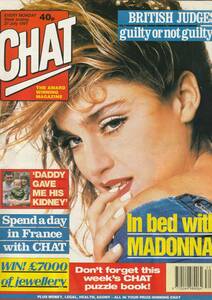 MADONNA　マドンナ　表紙雑誌 CHAT (1991) 　UK雑誌　表紙＋記事　