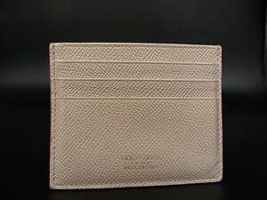 ■美品■ GIORGIO ARMANI ジョルジオアルマーニ レザー カードケース カード入れ レディース グレージュ系 DE3691