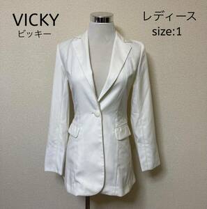 VICKY ビッキー テーラードジャケット 1B 肩パッド 1