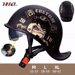 ハーフヘルメット 半ヘルメット ダックテールヘルメット 半帽ヘルメット 耐衝撃性 超軽量 男女兼用 ハーフヘルメット