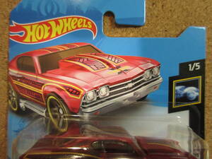 Hot Wheels ’69 CHEVELLE X-Raycers 1/5 ’69シェベル フィル・リールマン クリアレッド ショートカード X-レイサーズ V8 マッスル カー