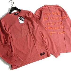 Schott N.Y.C. ショット 新品 コットン100% 幾何学柄プリント クルーネック 長袖 Tシャツ ロンT 3103099 34 S ▲022▼kkf453us