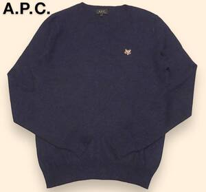 A.P.C.（アーペーセー）/アルパカウール/Vネックセーター/L