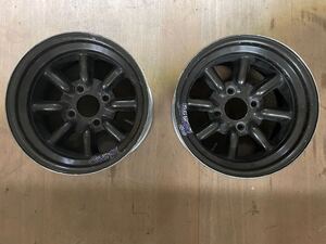 ワタナベ Aタイプ 7.5J 2本 OFFSET -3.5 PCD 114.3 4穴 14インチ RSワタナベ AE86 ハコスカ 旧車 深リム エイトスポーク