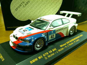 イクソ　ixo　　1/43 「 BMW　M3　GTR　V8 」　 #42　　ニュルブルクリンク24H　2004ｙ 優勝車　・送料 500円（レターパック発送）