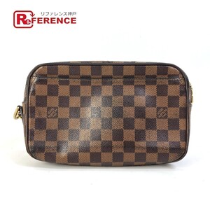 LOUIS VUITTON ルイヴィトン N41219 ダミエ ポシェット サンポール ポーチ ストラップ付 セカンドバッグ ブラウン メンズ【中古】