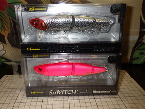 1円～ メガバス スウィッチ Megabass Suwitch SP-C スペシャルカラー 唐獅子2023銀紅 サクラバイパー 未使用 新品 2個セット 未開封