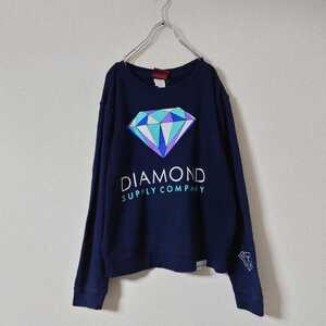 古着　DIAMOND スウェット　ネイビー　90s /N5164　