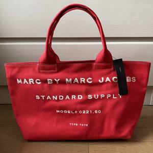 【未使用】MARC BY MARC JACOBS マークバイマークジェイコブス トートバッグ 赤 大容量 送料600円