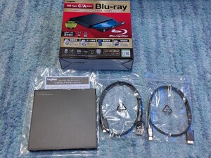 ◎0702u1838　ロジテック ブルーレイドライブ 外付け Blu-ray USB3.2 (Gen1) 再生 書き込みソフト付 UHDBD対応 ブラック LBD-PWB6U3CVBK